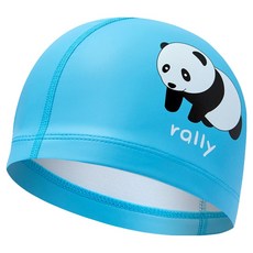 Rally 運動兒童聚氨酯塗層設計泳帽 PRKC918, 天藍色, 1個