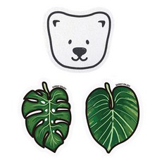 Sunny Enjoy 零廢棄纖維素菜瓜布 北極熊 + 龜背芋葉 + 蔓綠絨葉 套組, 1套, 3入