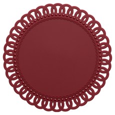 O'homage Fleur 35 矽膠餐墊, 1人份(350 x 350 mm), 紅色, 1個