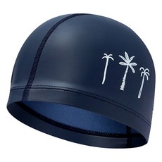 랠리 우레탄 코팅 수모 디자인 수영모자 PRUC911, Navy, 1개