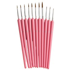 위시플릭 소프트 수채화 붓 핑크 11종 세트, 1세트, 0.3~2.3cm