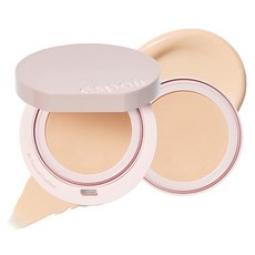 espoir 艾絲珀 Be Natural輕薄透亮氣墊粉餅正裝 14g+替換蕊 14g組, 21 Ivory, 1組