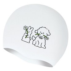 Rally 矽膠泳帽 設計款泳帽 PRUC902, 白色, 1個