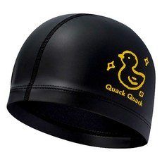 Rally PU塗層設計款泳帽 PRUC912, 黑色, 1個