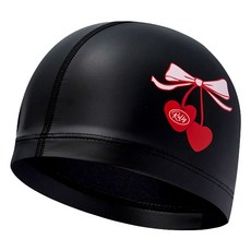 Rally 聚氨酯塗層設計款泳帽 PRUC913, 黑色, 1個