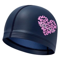 Rally Sports 聚氨酯塗層設計泳帽 PRUC914, 海軍藍, 1個