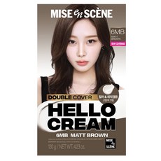 mise en scene 魅尚萱 HELLO CREAM 雙重遮蓋 遮白髮兩用 染髮劑, 霧感棕, 1個