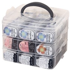 KEYMING 拋棄式隱形眼鏡收納整理盒 18格, 1個, 透明