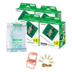 FUJIFILM 富士 instax 方形底片 90張+隨機照片椅+照片線組合, 1套