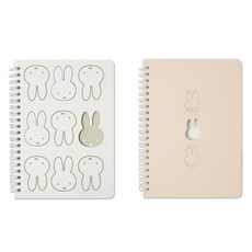 Miffy B6筆記本 2入組, 1套, 白色, 粉紅色