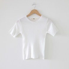 린다샵 여성용 브루호 슬림 골지 베이직 라운드 반팔 니트 cpt16392k52