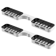 免鑽孔180度旋轉角落瀝水多用途置物架, 2個, 白色