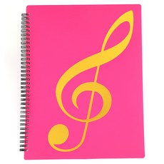 나홈 음표 악보파일 32 x 26 cm 30p, 핑크, 1개