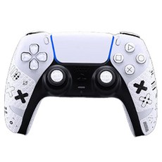 HOHOO PS5 客製化防滑黏貼式握把貼 控制器 白色, DualSense, 1個