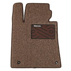 HL Mando Colorful Edge 寬版加厚緩衝線圈汽車腳踏墊 駕駛座, 賓士 E-Class W213 2016年6月~2023年12月, 棕色