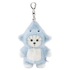 Teddy TaleS 鑰匙圈 鯊魚 萊娜熊, 15cm, 白色, 1個