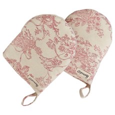 한스데이 뜨왈 주방 장갑, 핑크, 2개