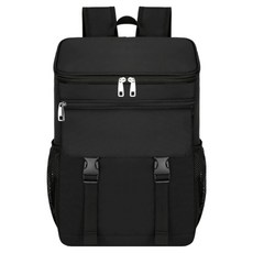 Bluedami 戶外野餐保溫保冷後背包, 黑色, 1個