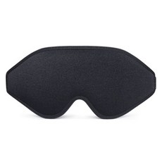 Livman 舒適靠墊人體工學睡眠眼罩 黑色, 1個, 1入