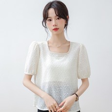 포플러앤씨 여성용 바엘 스퀘어넥 블라우스 P25SMBL031319
