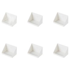 KEYMING 側面壁掛收納架 6入, 白色, 1層