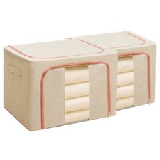 데보코 대용량 패브릭 리빙박스, 2개, 베이지