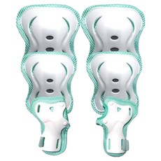 LANDWAY 兒童用 New Motion 護具 2件 + 護肘 2件 + 雙手穿戴護腕套組, 1套, 薄荷綠