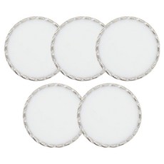 ButtonKing 高級射出梳齒紋滴膠鈕扣 21mm, 5個, 白色Ni