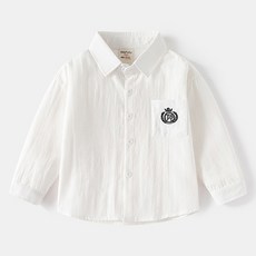 MK 兒童學校刺繡棉質長袖Polo衫