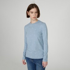 닥스 여성용 로고패턴 면혼방 긴팔티셔츠 DLTS5B201