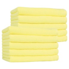 Songwol 松月 LIGHT UP 32 美容毛巾 66g 精梳棉, 10個, 黃色