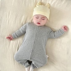 조이멀티 긴팔 무지 올인원 순면 우주복