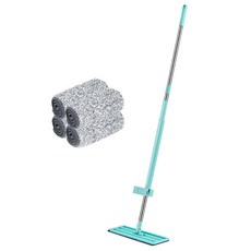 다용도 노터치 밀대걸래 + 걸레 4p 세트, 1세트