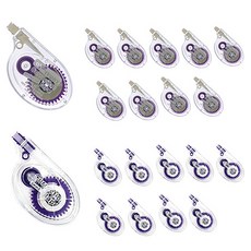 韓國鉛筆 長形修正帶 8m 米色 10入 + 白色 10入 組, 紫色, 1套