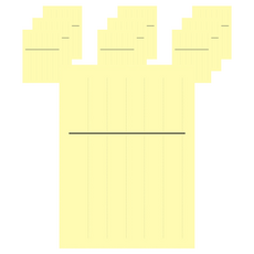 세로셈 점착 메모지 곱셈 덧셈 뺄셈용 939038A, 10개, 100매