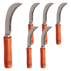 超犀利木柄小彎刀, 20.6 x 4 x 2.3cm, 6支, 單一顏色