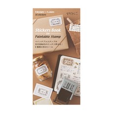 MIDORI 迴轉日期印章用貼紙, 9款設計 x 4色, 36張貼紙, 36張, 1組