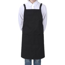 티팜 H형 브리본 앞치마, 블랙, 1개