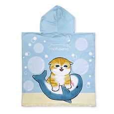 貓福珊迪 浴巾毯 精美印染 色牢度高, 鯊魚款, 1條