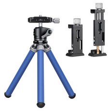 레오포토 카본 스마트폰 클램프 + 미니삼각대 블루 세트, 1세트, 삼각대(MT-02C), 클램프(PC-90II)