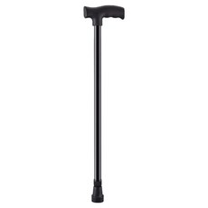 왁스토어 길이조절 노인 지팡이 단발 71cm, 블랙, 1개