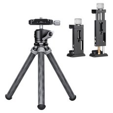 레오포토 카본 스마트폰 클램프 + 미니삼각대 블랙 세트, 1세트, 삼각대(MT-02C), 클램프(PC-90II)