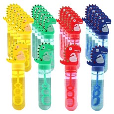 퍼줌 지그재그 공룡 비눗방울 4종 x 6p 세트, 노랑, 초록, 빨강, 파랑, 1세트