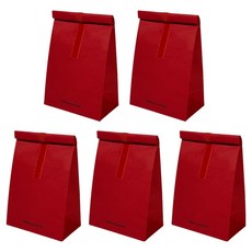 모던앳 선물 핸드메이드 레터링 쇼핑 구디백, 레드, 5개