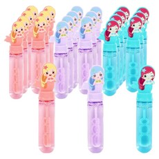 퍼줌 반짝반짝 인어 비눗방울 3종 x 8p 세트, 분홍, 보라, 하늘, 1세트