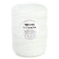 Ancalls Bubbly 菜瓜布筒裝編織線 320g, 1個, 01 雪白色