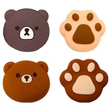 호후 닌텐도 스위치 1 2 스틱커버 oled 라이트 조이콘 스틱캡 4종 세트 곰발곰발, 혼합색상, 1세트