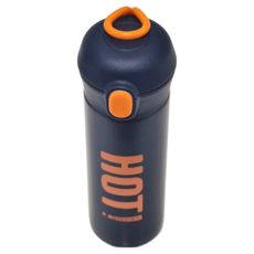 熊之喜吉 理享家 304不鏽鋼簡約字母保溫瓶 深藍色 450ml, 1個