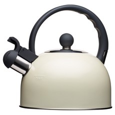 KitchenCraft 復古笛音壺, 奶油黃, 1.3L, 1個