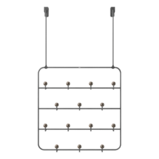 UMBRA Estique 兩用收納架 14個掛勾 櫸木, 墨黑色, 1個